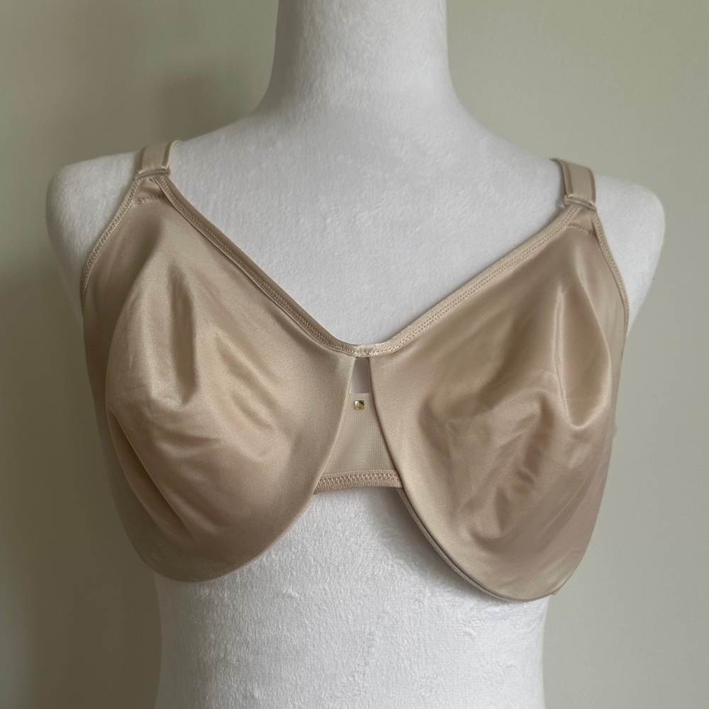 OLGA- Beautiful Olga Satin Beige Bra- 38D
